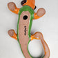 Orange Talavera Iguana – Hand-Painted Garden Wall Art