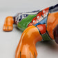 Orange Talavera Iguana – Hand-Painted Garden Wall Art