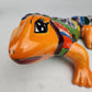Handcrafted Orange Talavera Iguana – Mexican Ceramic Gift