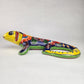 Yellow Talavera-Style Iguana – Hand-Painted Mexican Folk Art Décor