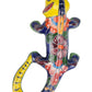 Colorful ceramic lizard on a white background