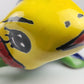 Yellow Talavera-Style Iguana – Hand-Painted Mexican Folk Art Décor