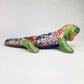 Green Talavera-Style Iguana – Handcrafted Mexican Folk Art Figurine