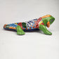Green Talavera-Style Iguana – Hand-Painted Mexican Folk Art Décor