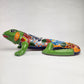 Green Talavera-Style Iguana – Hand-Painted Mexican Folk Art Décor