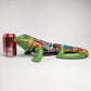 Green Talavera-Style Iguana – Hand-Painted Mexican Folk Art Décor