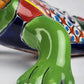 Green Talavera-Style Iguana – Hand-Painted Mexican Folk Art Décor