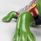 Green Talavera-Style Iguana – Hand-Painted Mexican Folk Art Décor