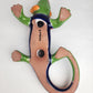 Green Talavera-Style Iguana – Hand-Painted Mexican Folk Art Décor