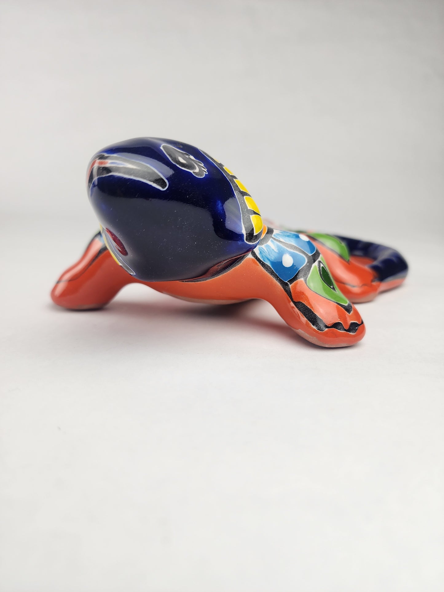 Orange Talavera Iguana – Handcrafted Mexican Wall Decor