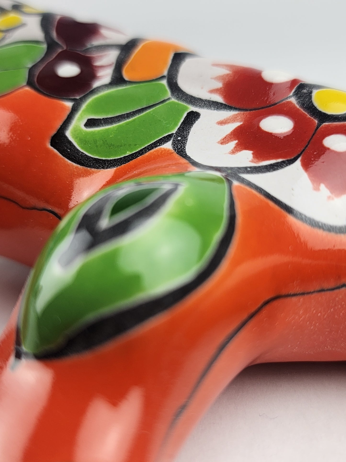 Orange Talavera Iguana – Handcrafted Mexican Wall Decor