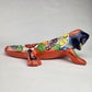 Orange Talavera Iguana – Mexican Hand-Painted Garden Accent