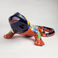 Orange Talavera Iguana – Mexican Hand-Painted Garden Accent