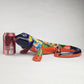 Orange Talavera Iguana – Mexican Hand-Painted Garden Accent