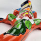 Orange Talavera Iguana – Mexican Hand-Painted Garden Accent