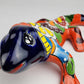 Orange Talavera Iguana – Mexican Hand-Painted Garden Accent