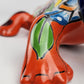 Orange Talavera Iguana – Mexican Hand-Painted Garden Accent