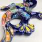 Blue Talavera Salamander – Mexican Folk Art Wall Decor