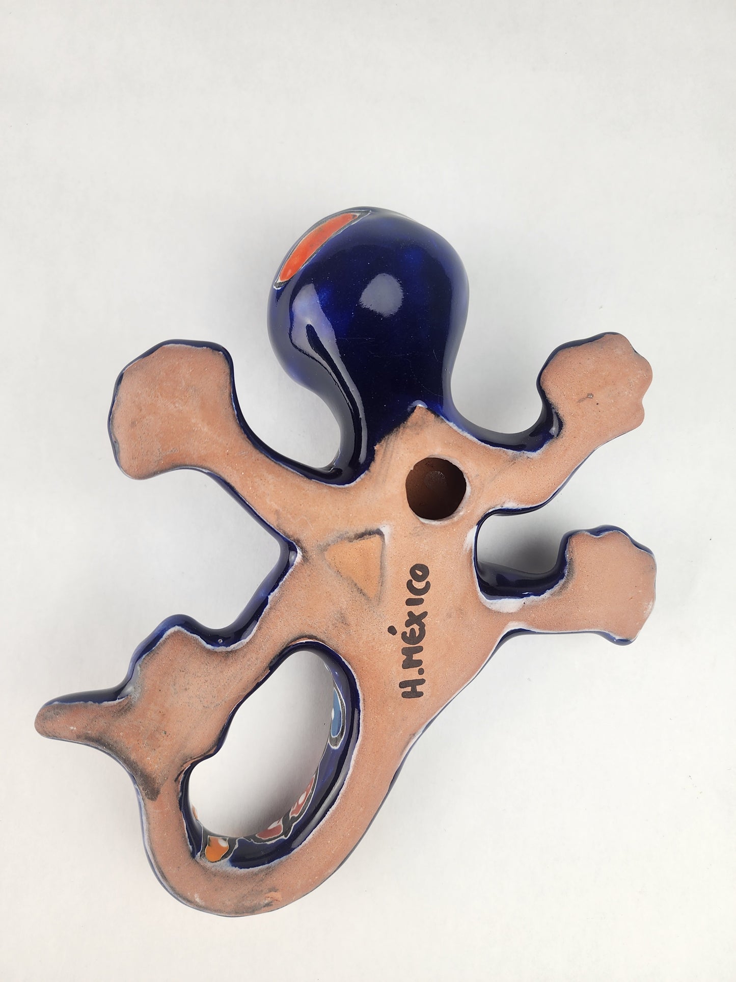 Blue Talavera Salamander – Handcrafted Garden Accent