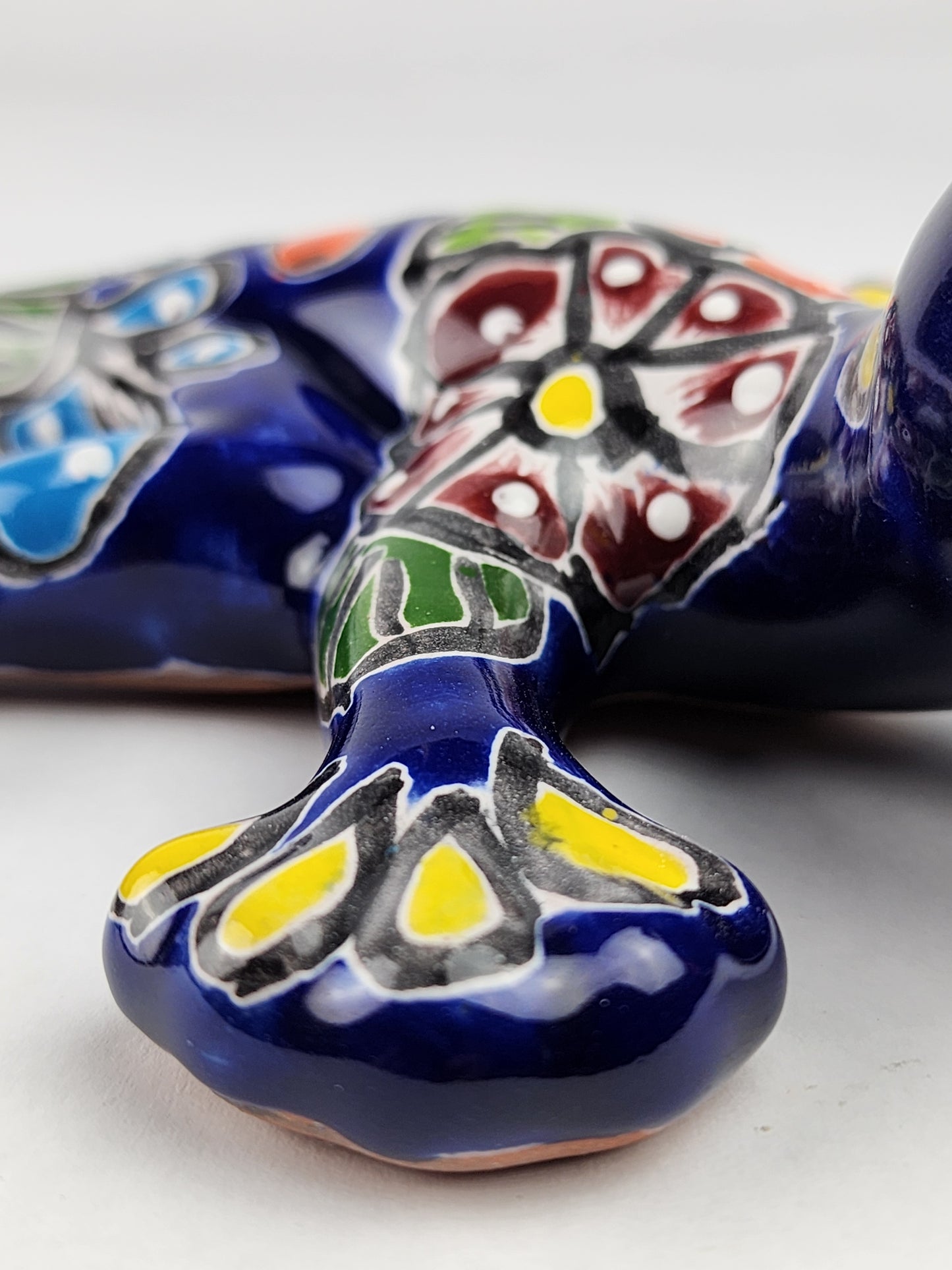 Blue Talavera Salamander – Handcrafted Garden Accent