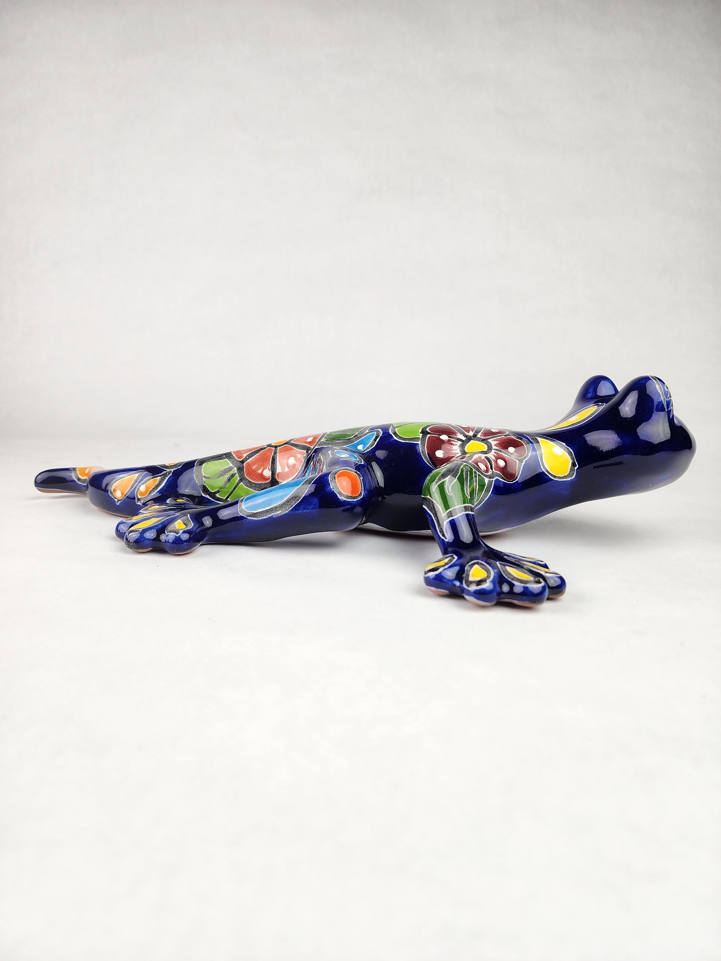 Handcrafted Blue Talavera Salamander – Mexican Ceramic Gift