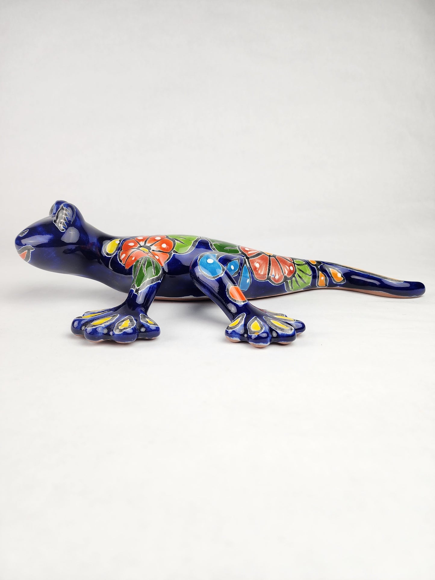 Handcrafted Blue Talavera Salamander – Mexican Ceramic Gift