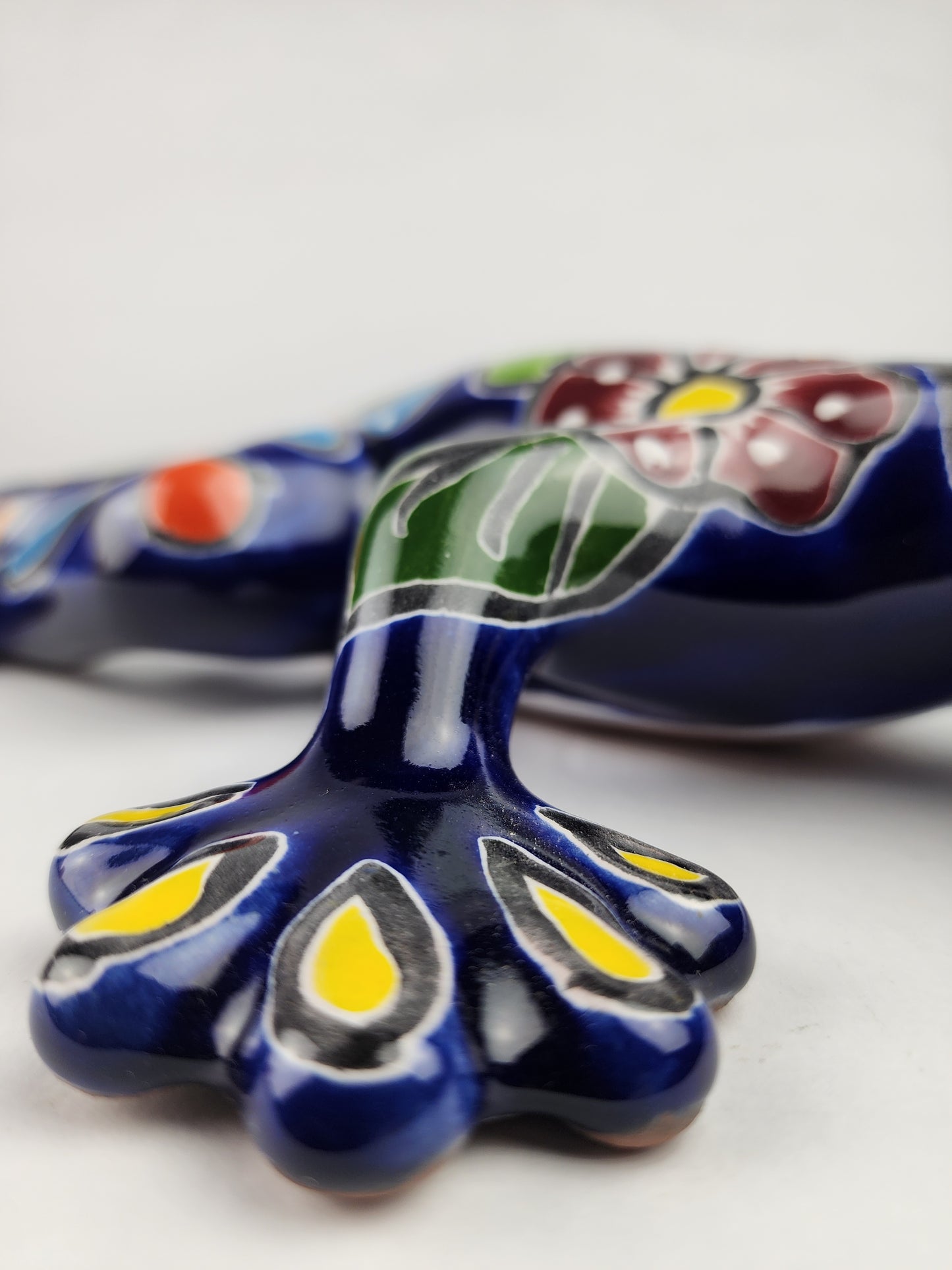Handcrafted Blue Talavera Salamander – Mexican Ceramic Gift