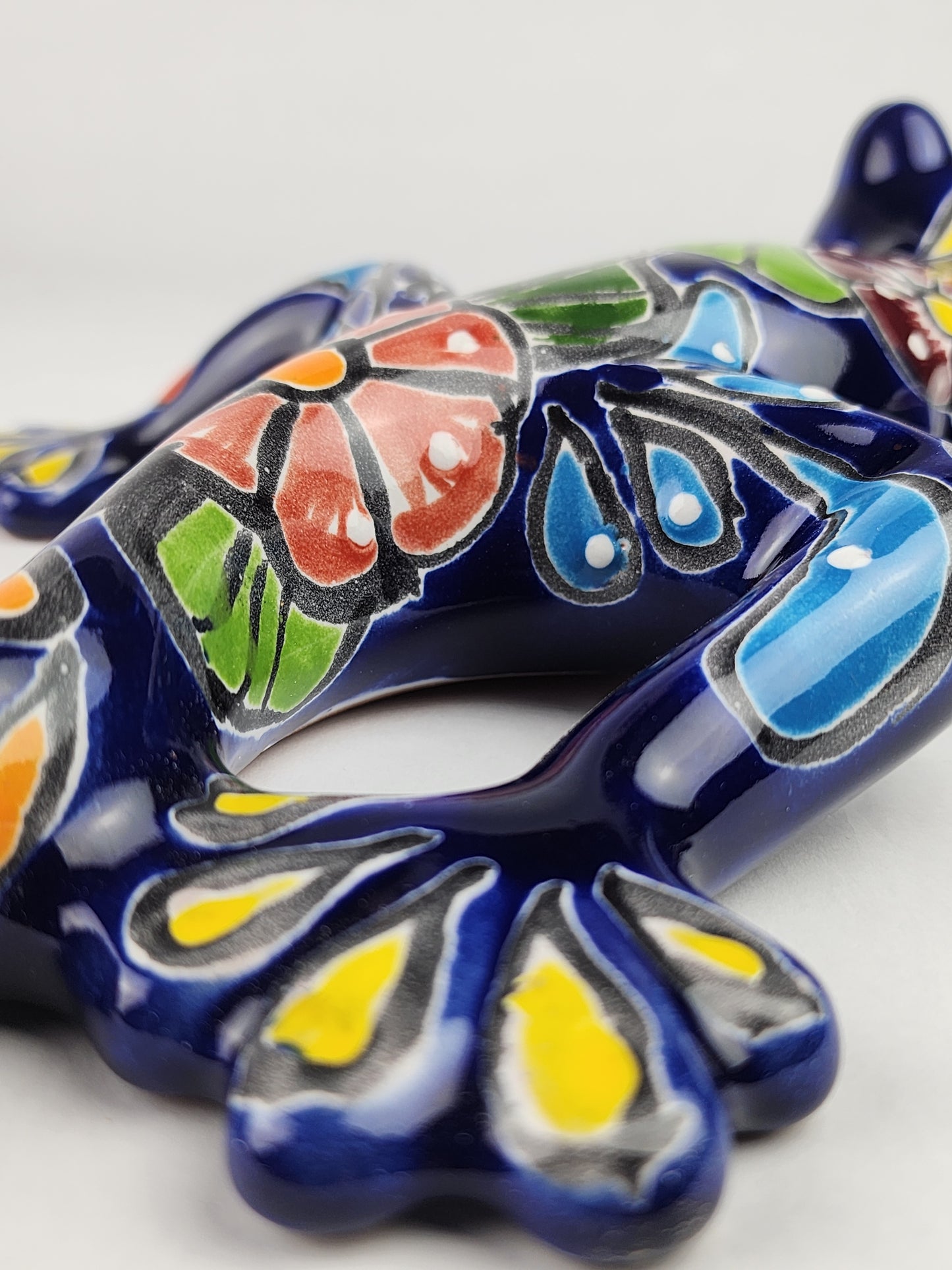 Handcrafted Blue Talavera Salamander – Mexican Ceramic Gift