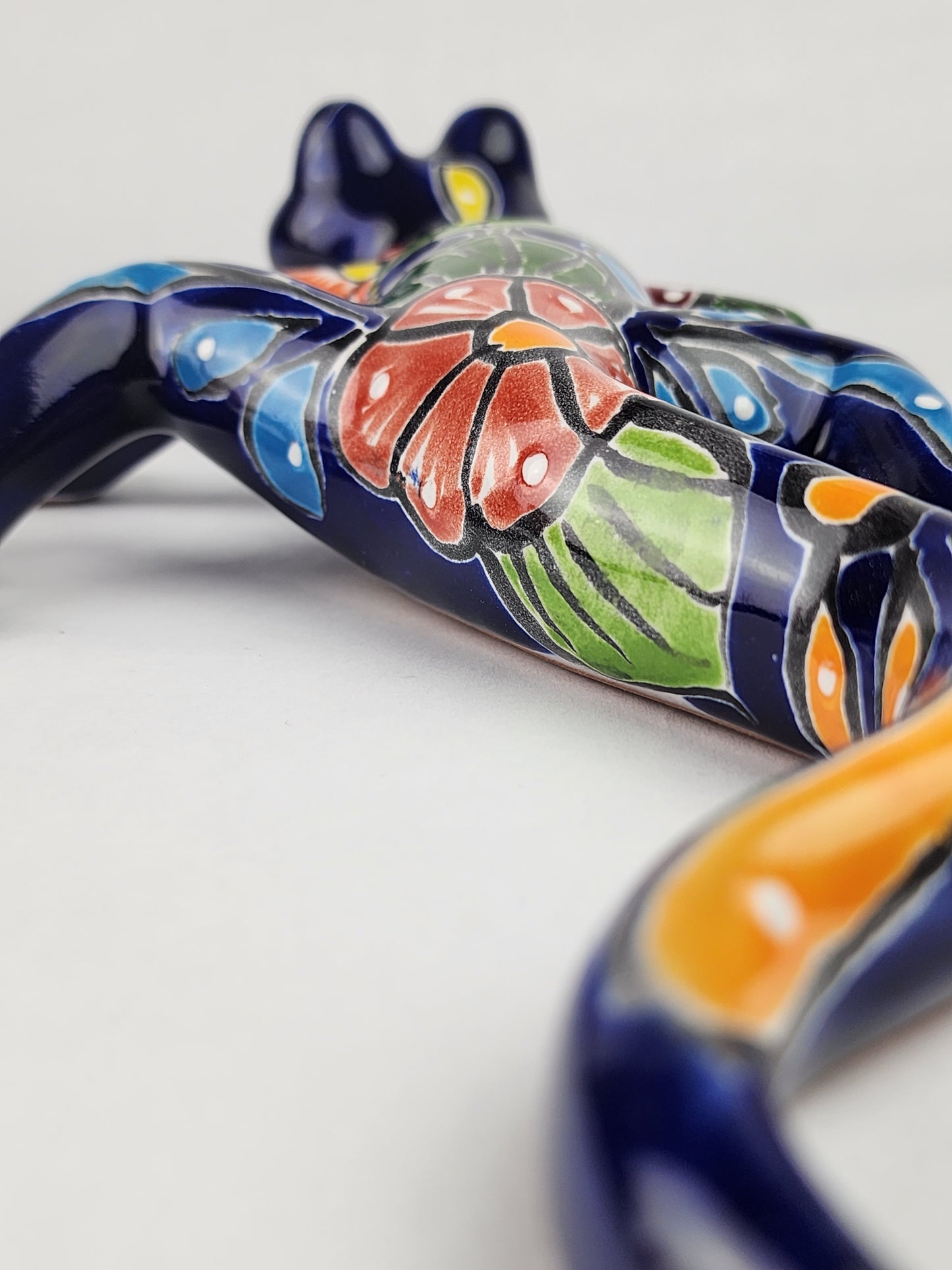 Handcrafted Blue Talavera Salamander – Mexican Ceramic Gift