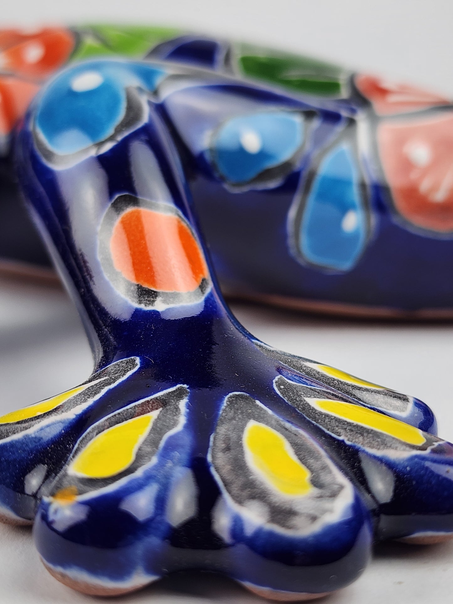 Handcrafted Blue Talavera Salamander – Mexican Ceramic Gift