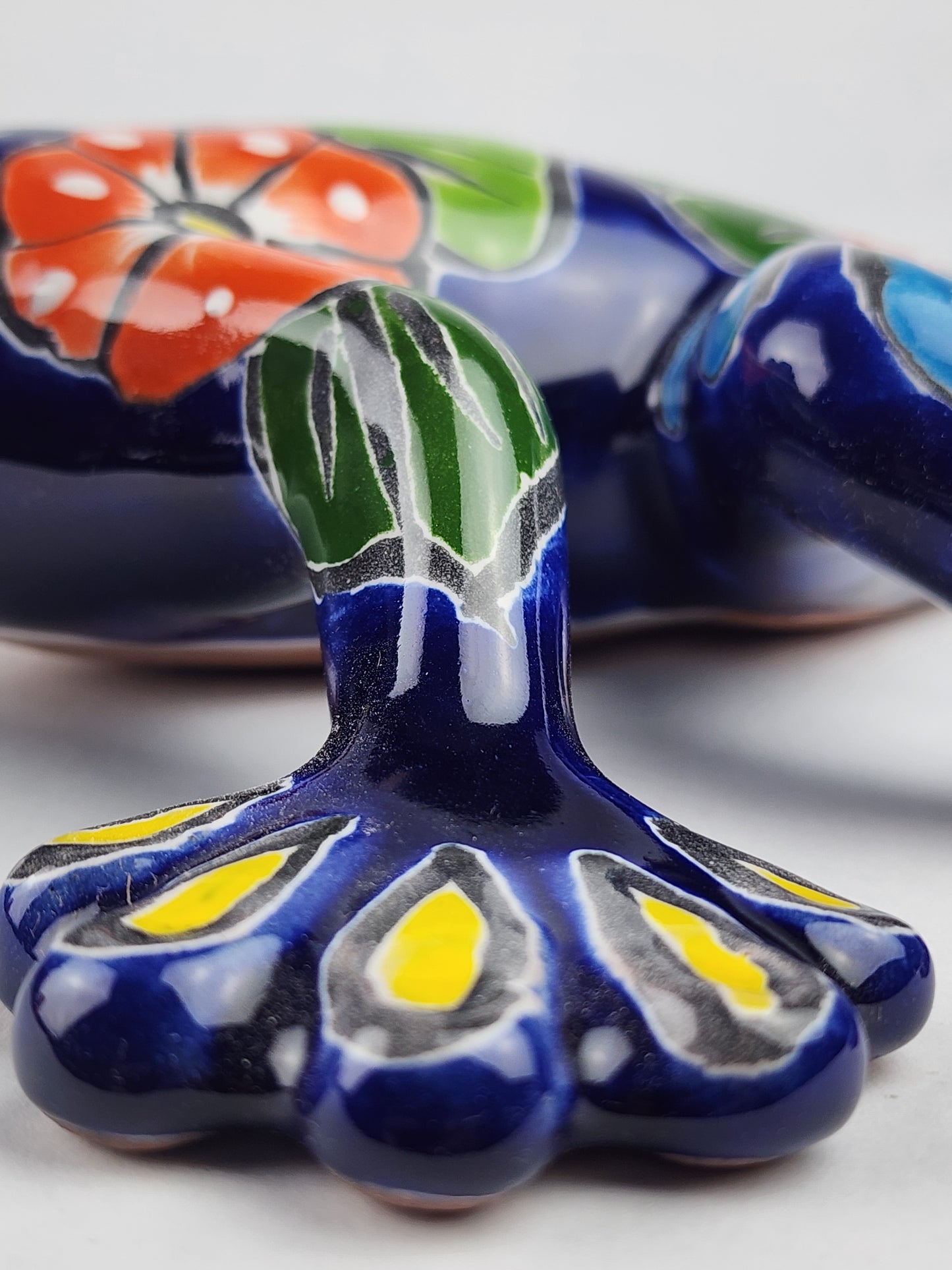 Handcrafted Blue Talavera Salamander – Mexican Ceramic Gift