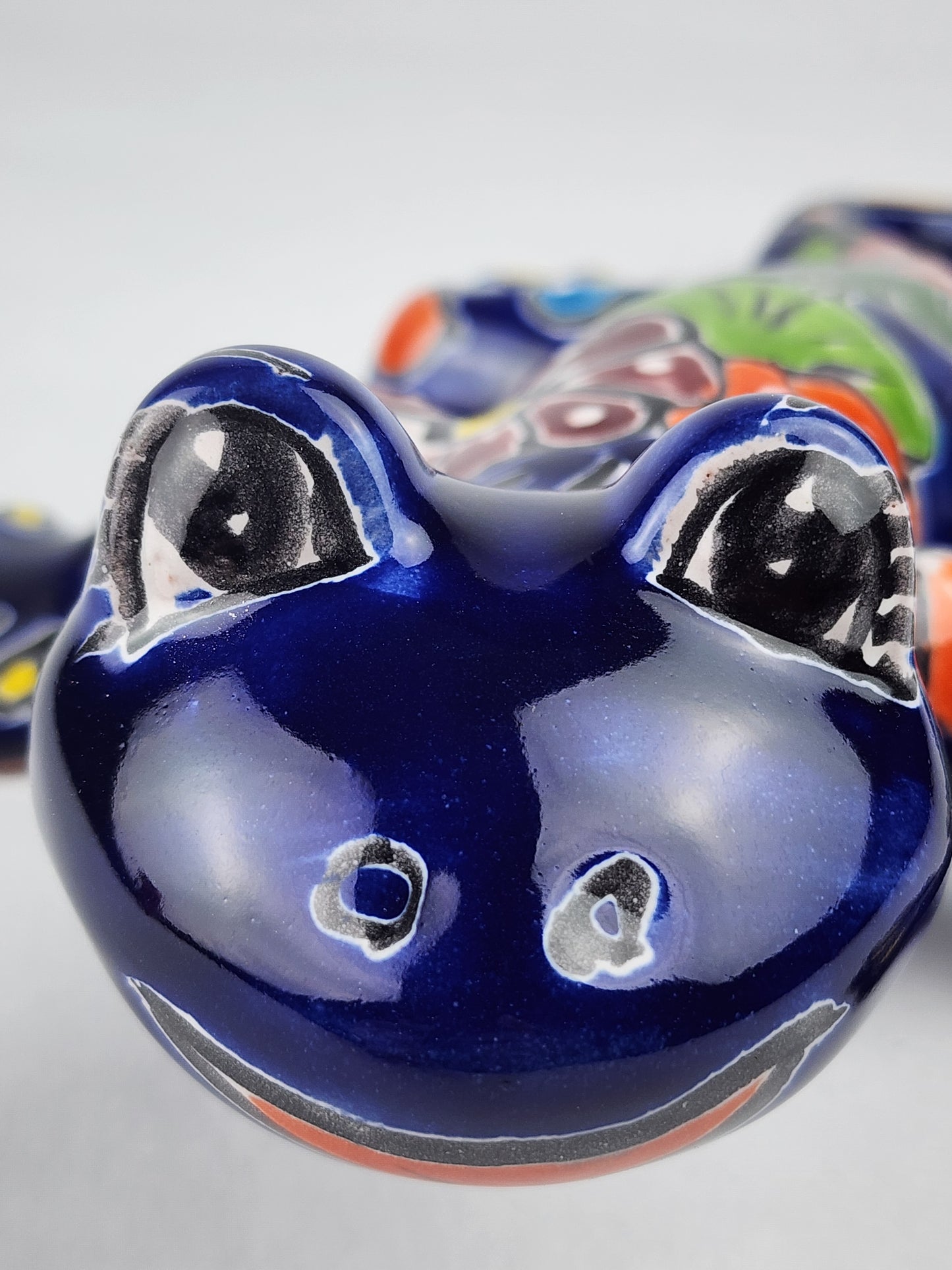 Handcrafted Blue Talavera Salamander – Mexican Ceramic Gift