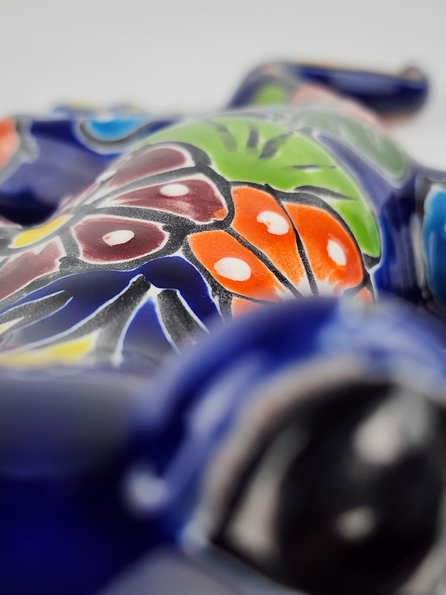Handcrafted Blue Talavera Salamander – Mexican Ceramic Gift