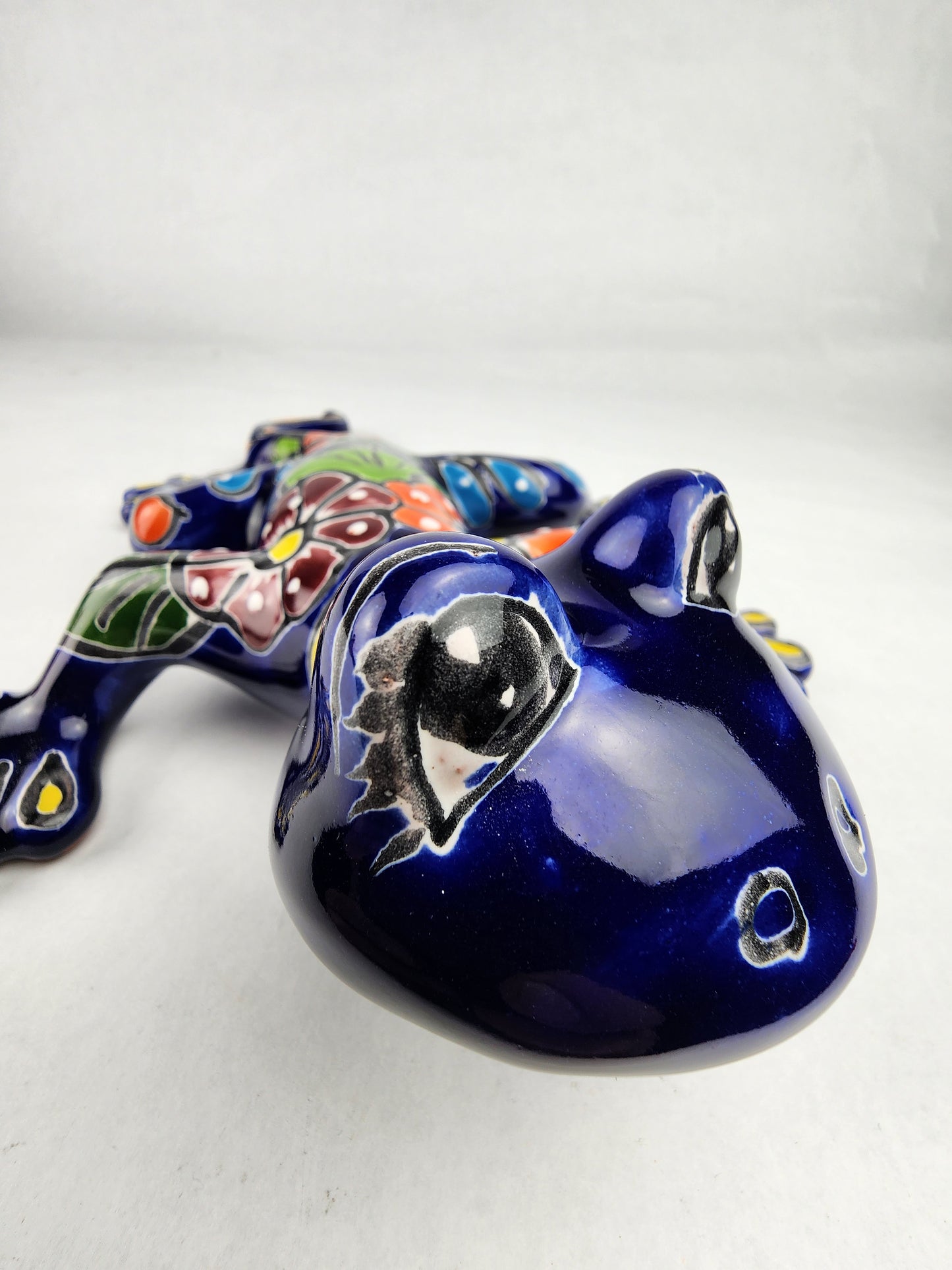 Handcrafted Blue Talavera Salamander – Mexican Ceramic Gift