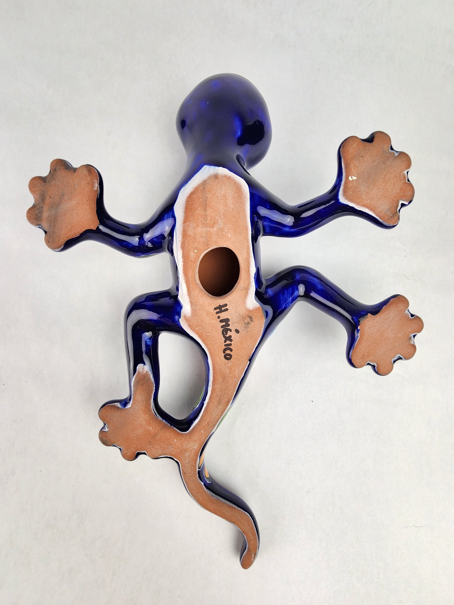 Handcrafted Blue Talavera Salamander – Mexican Ceramic Gift