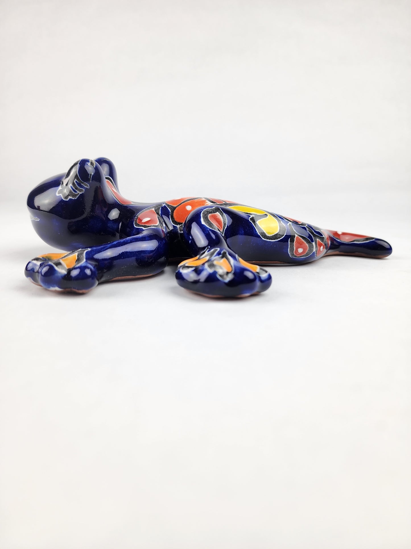 Blue Talavera Salamander – Handcrafted Mexican Folk Art