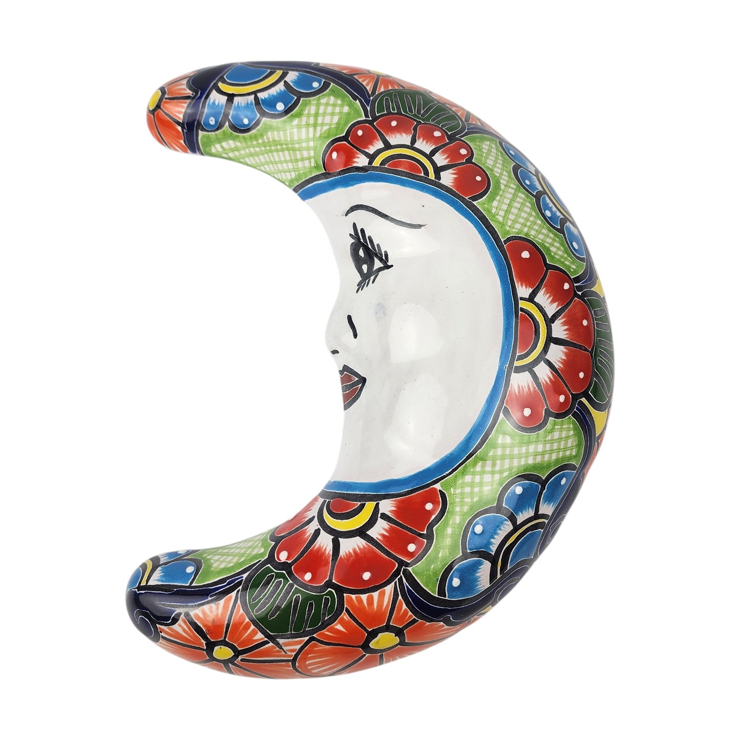 Talavera Moon Wall Décor – Mexican Folk Art Accent