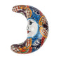 Blue Talavera Moon Wall Décor – Mexican Folk Art Accent