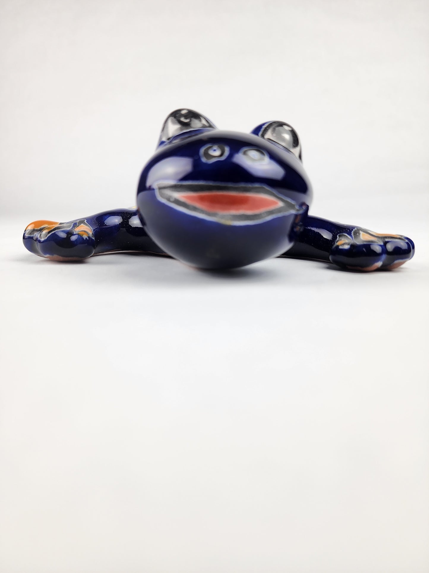 Blue Talavera Salamander – Handcrafted Mexican Folk Art