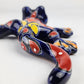 Blue Talavera Salamander – Handcrafted Mexican Folk Art