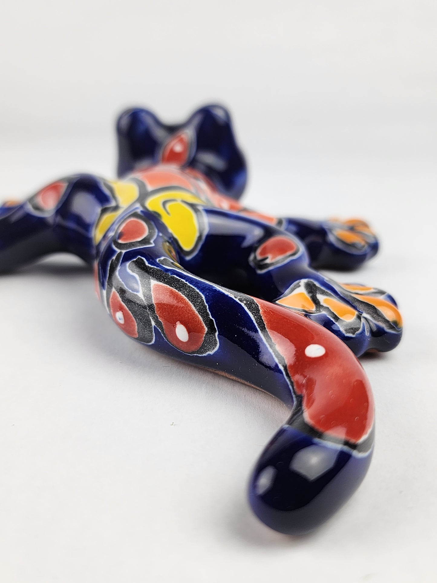 Blue Talavera Salamander – Handcrafted Mexican Folk Art