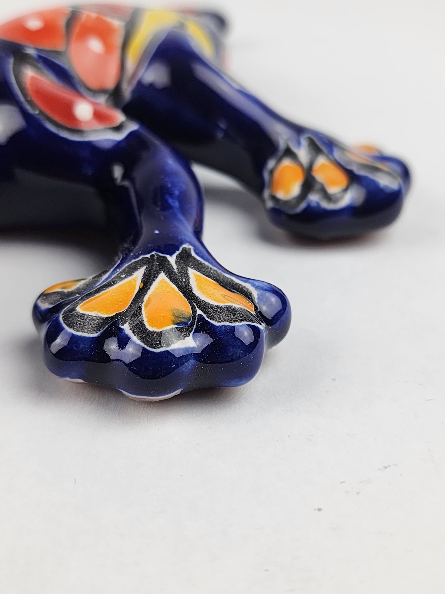 Blue Talavera Salamander – Handcrafted Mexican Folk Art
