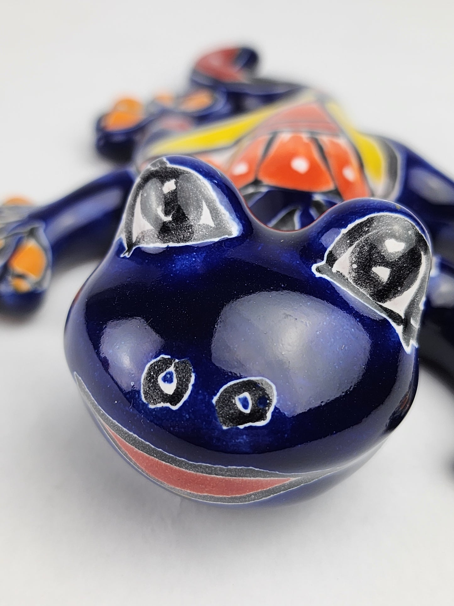 Blue Talavera Salamander – Handcrafted Mexican Folk Art
