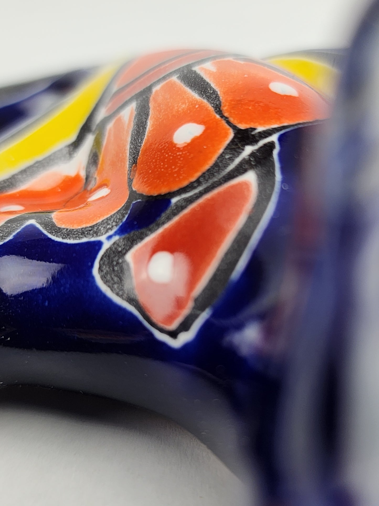 Blue Talavera Salamander – Handcrafted Mexican Folk Art