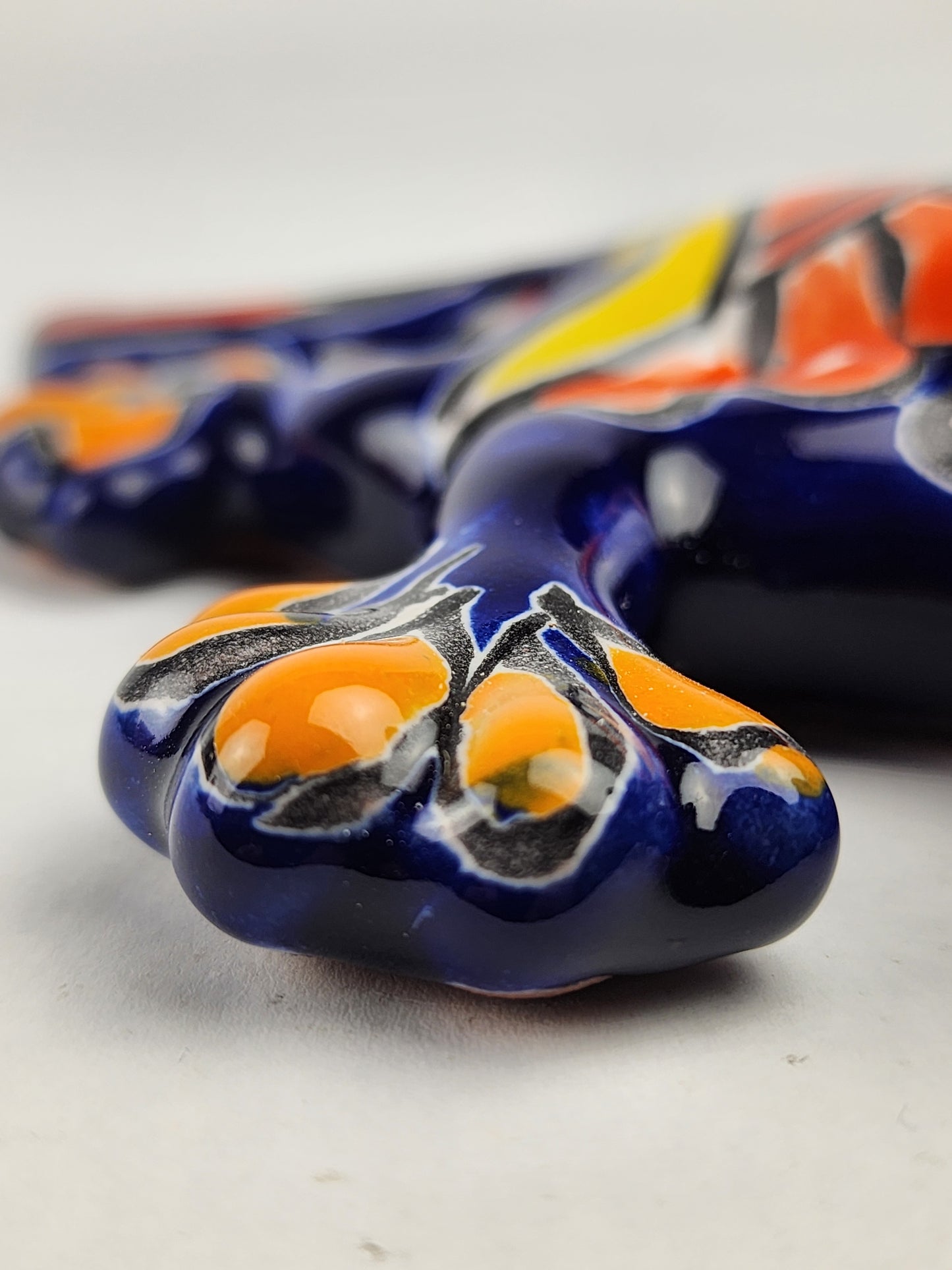 Blue Talavera Salamander – Handcrafted Mexican Folk Art