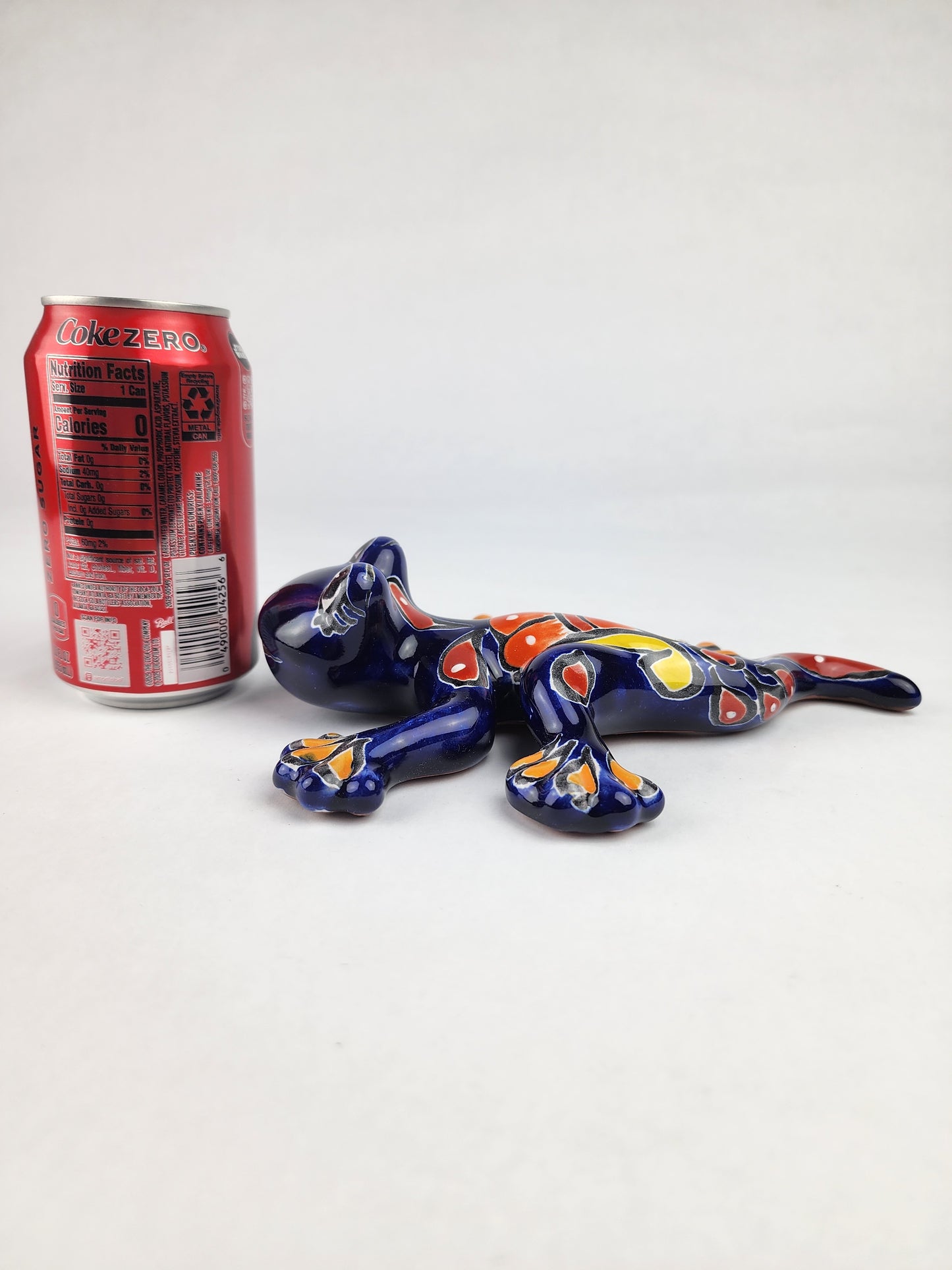 Blue Talavera Salamander – Handcrafted Mexican Folk Art