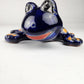 Blue Talavera Salamander – Hand-Painted Garden Wall Decor