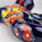 Blue Talavera Salamander – Hand-Painted Garden Wall Decor