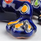 Blue Talavera Salamander – Hand-Painted Garden Wall Decor