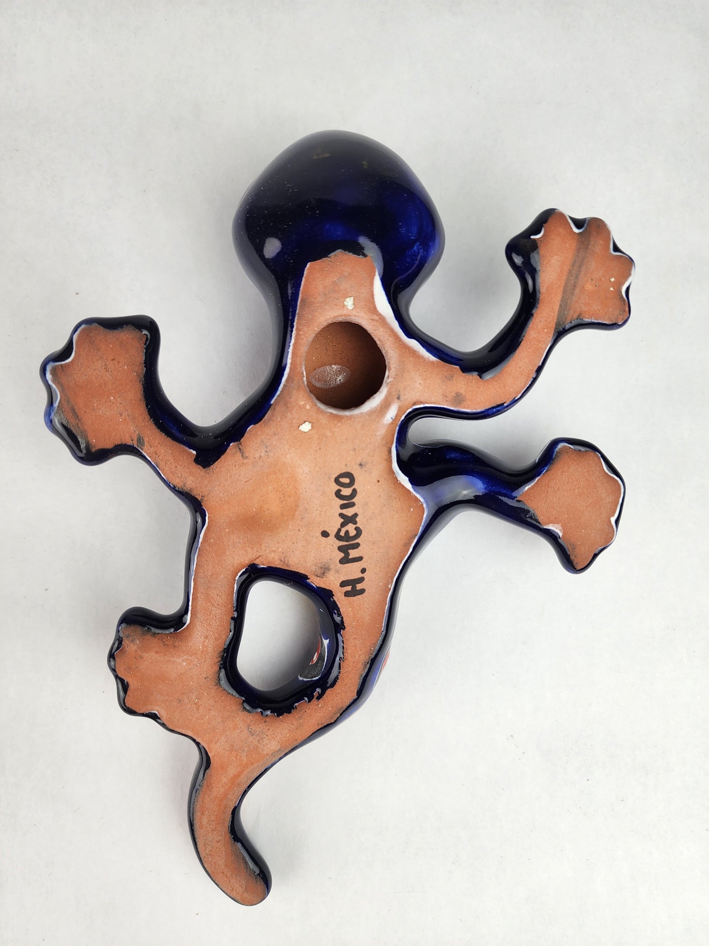 Blue Talavera Salamander – Handcrafted Mexican Folk Art